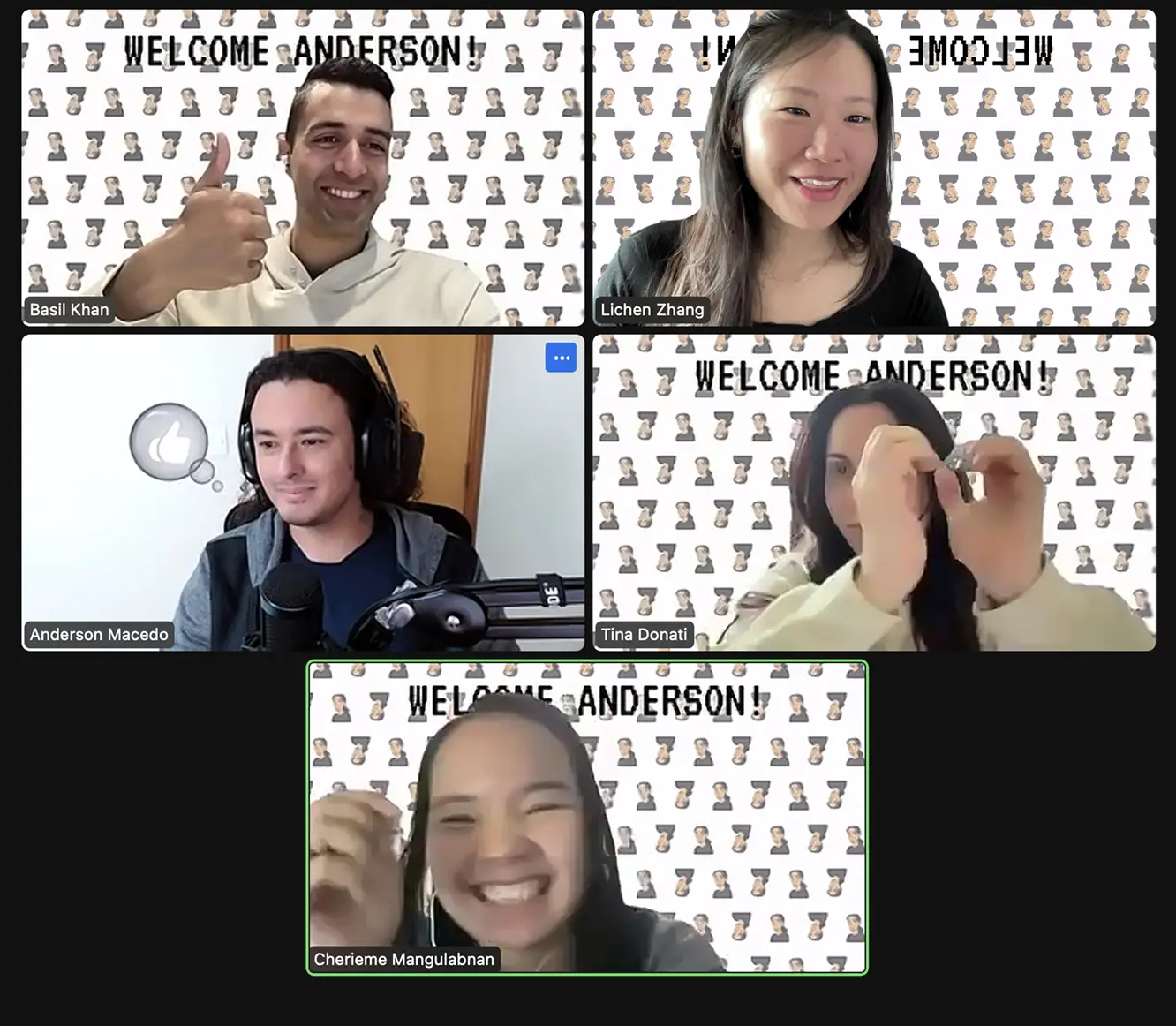 Basil, Lichen, Anderson, Tina and Cherieme